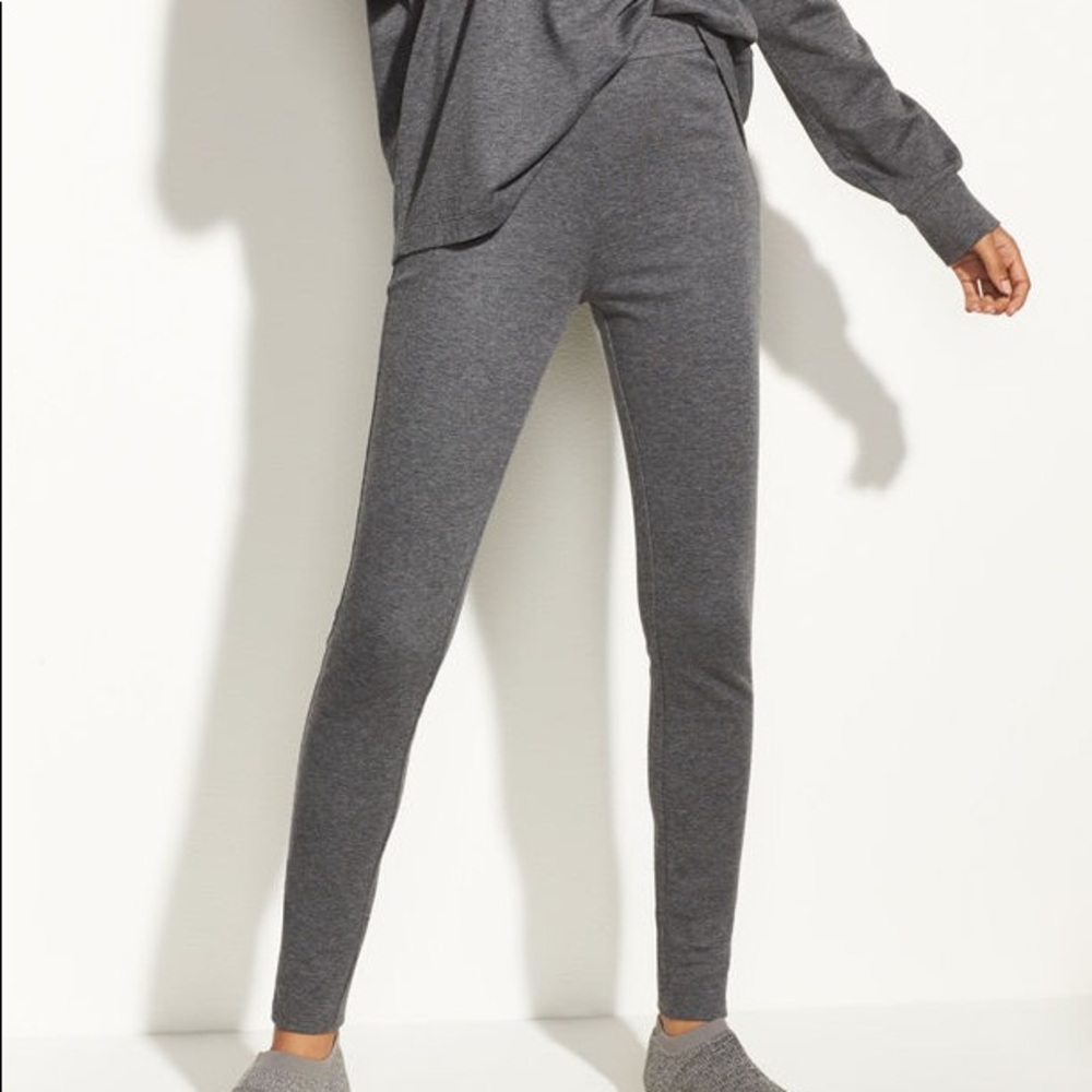 Vince Heather Gray Cotton Blend Leggings M